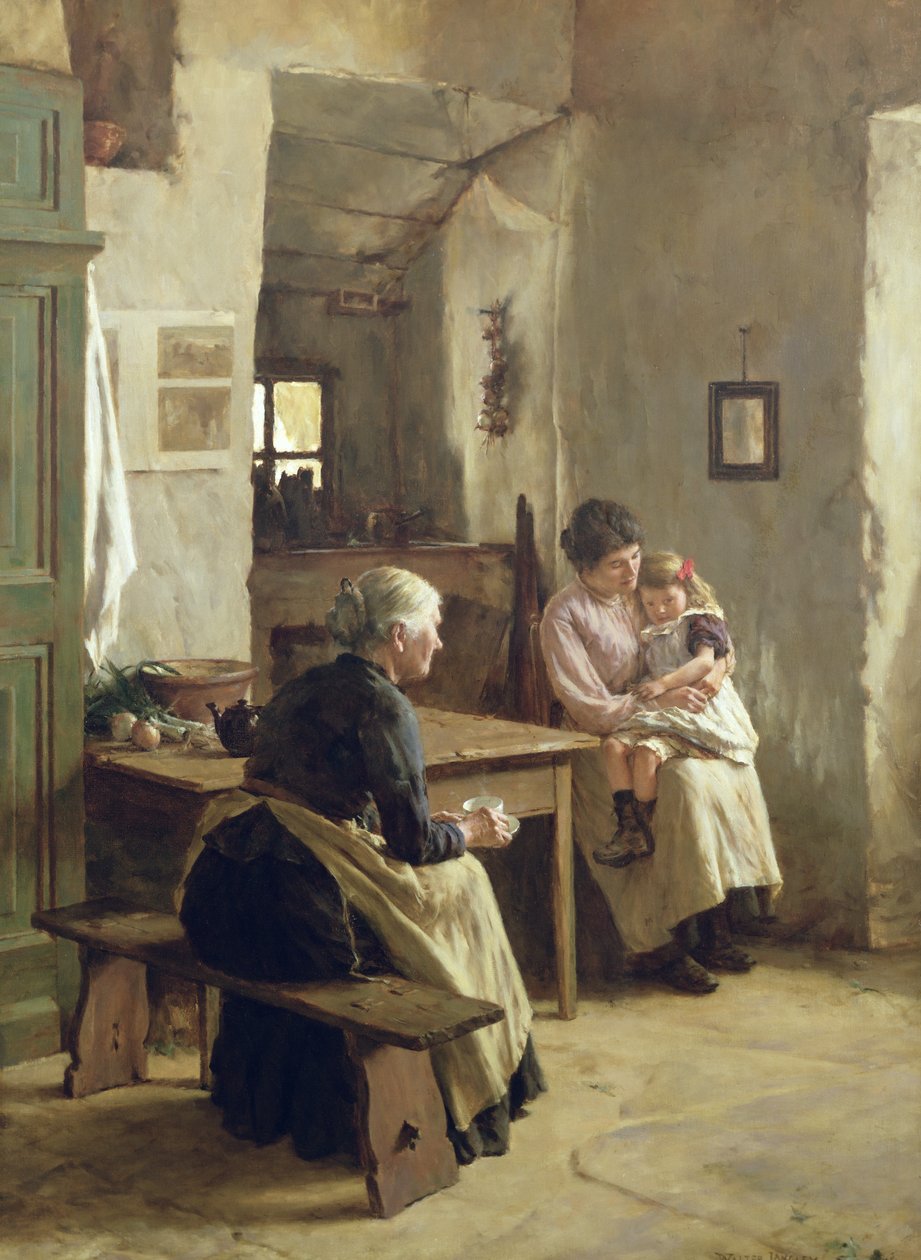 Anne sevgisi by Walter Langley
