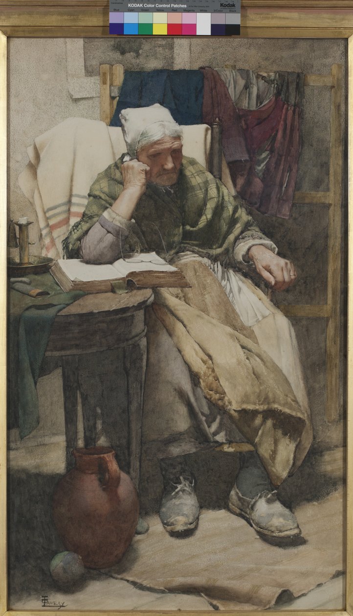 Zaman Hareket Etmez, Hareket Eden Varlığımız, 1882 (kağıt üzerinde wc) by Walter Langley