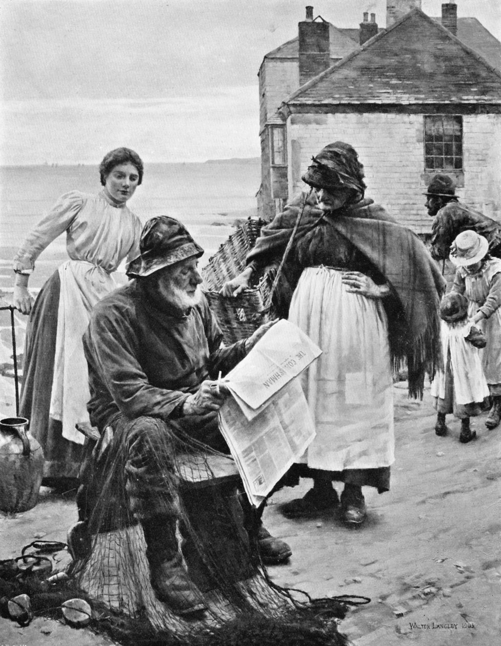 Tekneler Uzaktayken, 1903. by Walter Langley