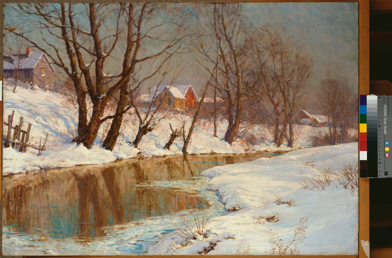Kış Sabahı (tuval üzerine yağlı boya) by Walter Launt Palmer