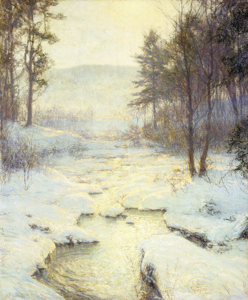 kış güneş ışığı by Walter Launt Palmer
