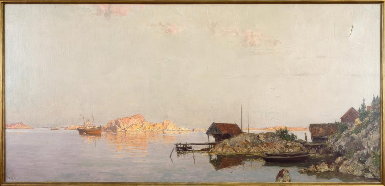 İskandinav kıyı manzarası by Walter Moras