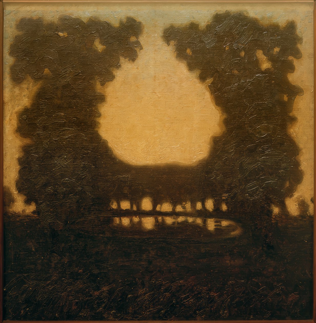Bir göl ile park manzarası by Walter Ophey