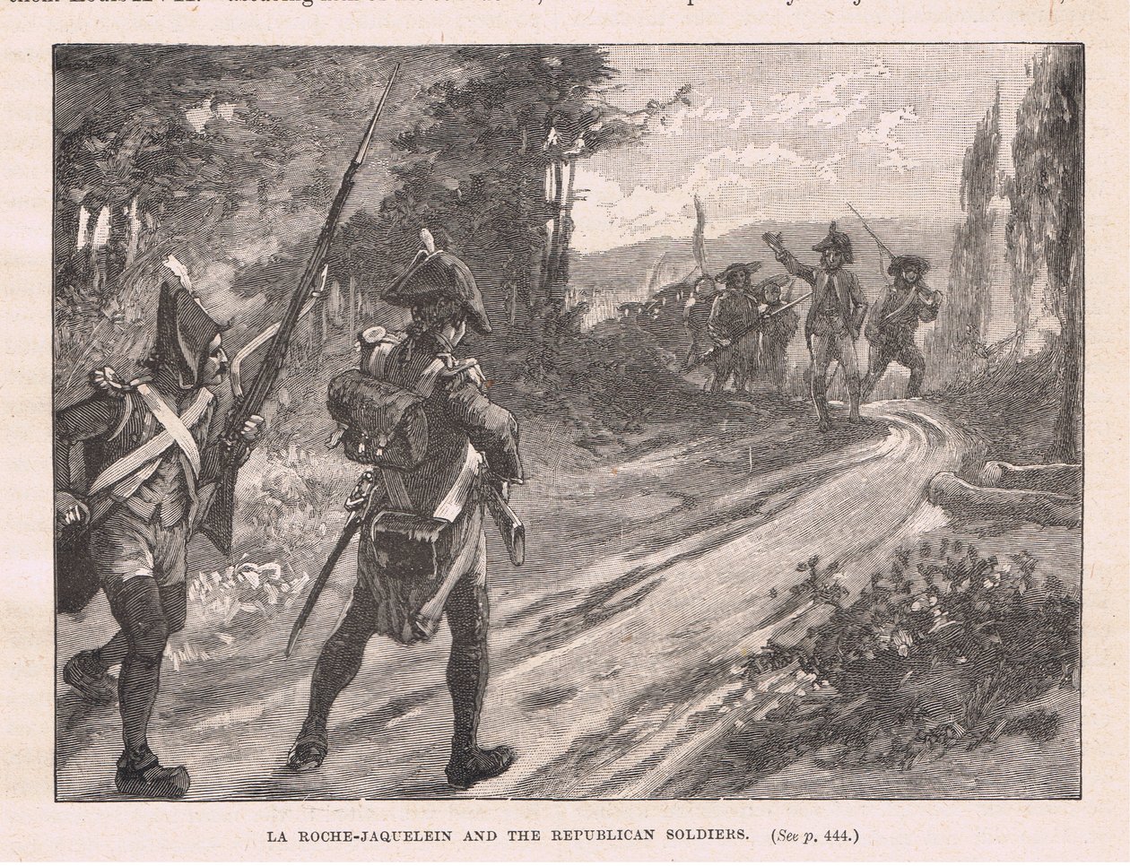 La Roche Jaquelein ve Cumhuriyetçi askerler MS 1795 by Walter Paget