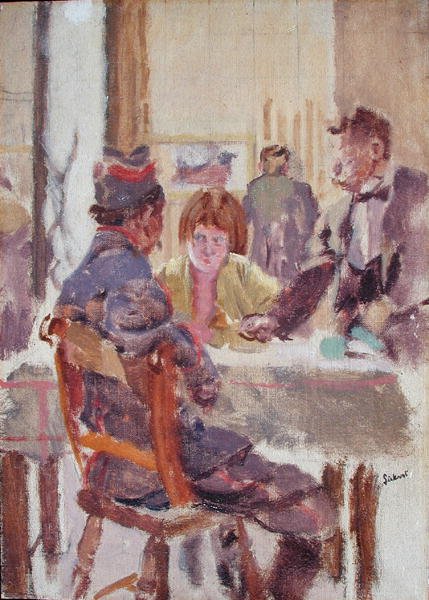 Belçikalı Asker (tuval üzerine yağlı boya) by Walter Richard Sickert