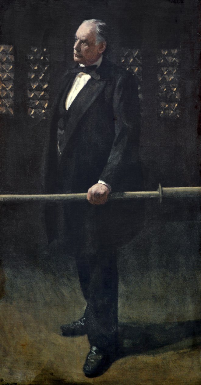 Charles Bradlaugh, Avam Kamarasındaki Bar'da, 1892-93 dolayları (tuval üzerine yağlı boya) by Walter Richard Sickert