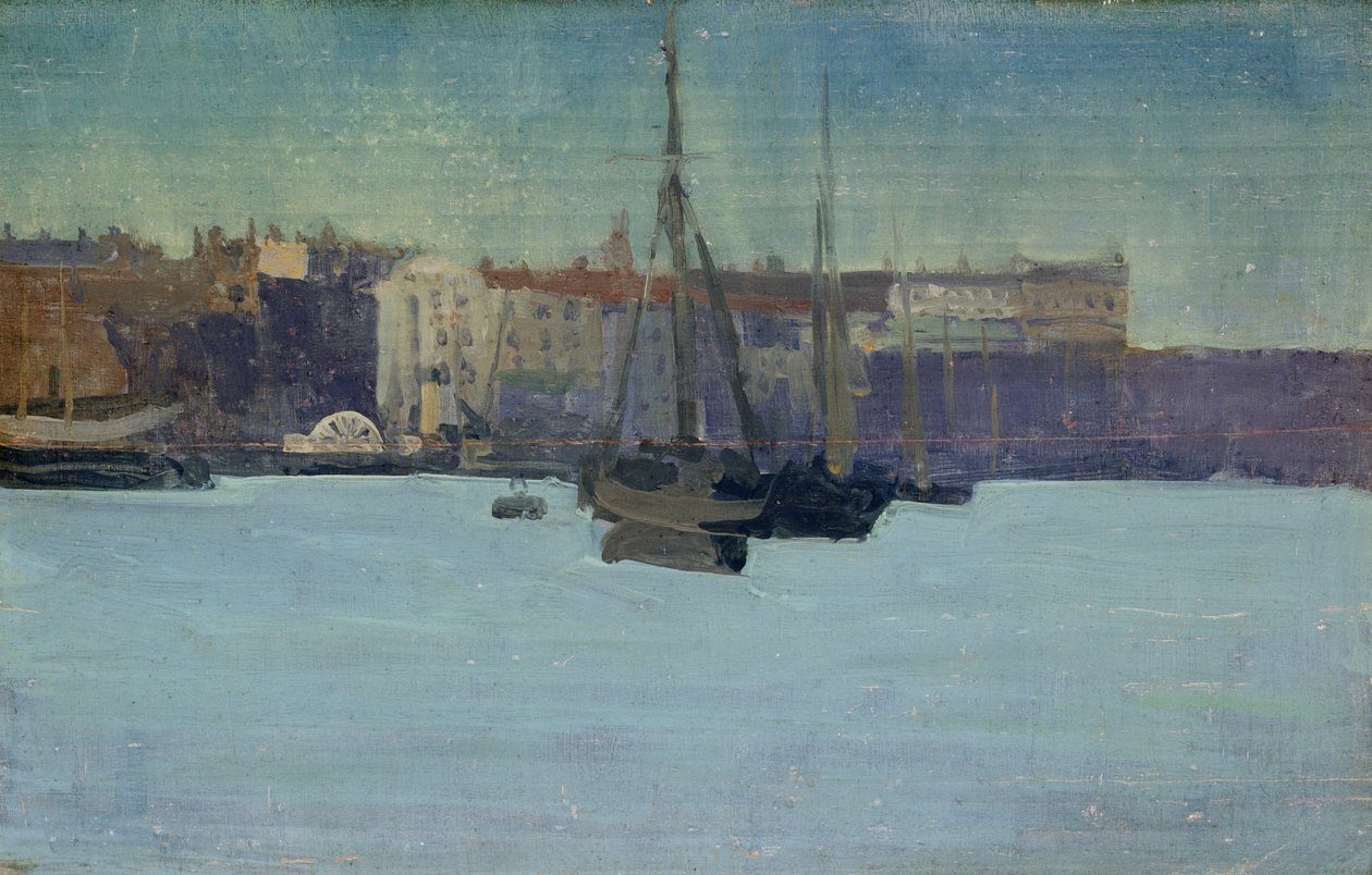 Dieppe Limanı (gemide petrol) by Walter Richard Sickert