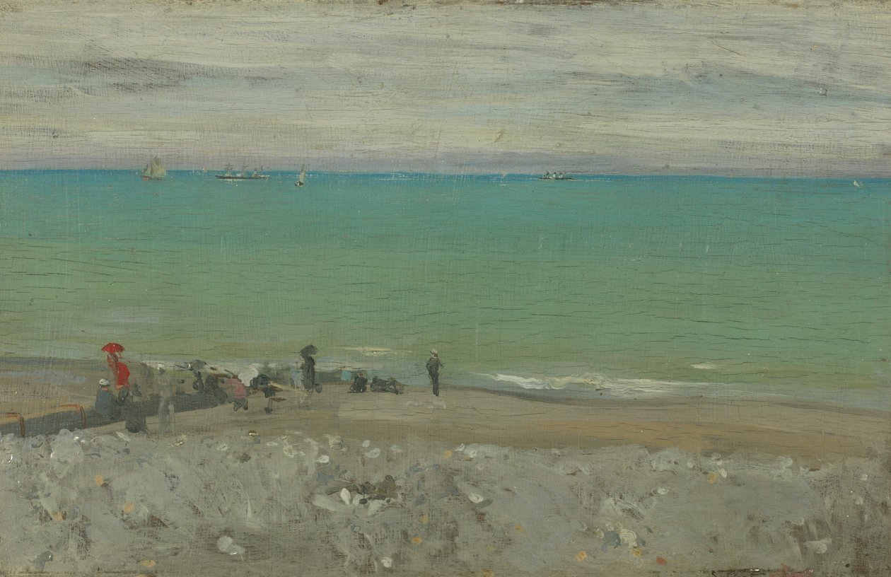 The Beach, Dieppe, 1885 dolayları (panel üzerine yağlıboya) by Walter Richard Sickert