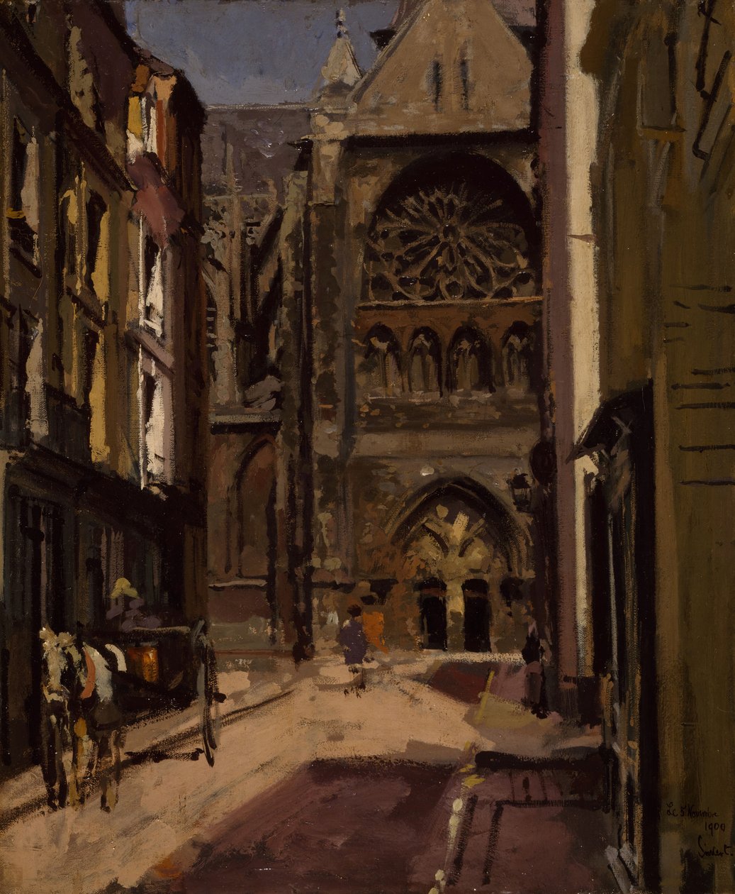 Rue Pecquet, Dieppe, Fransa, 1900 Walter Richard Sickert d. 1942 by Walter Richard Sickert