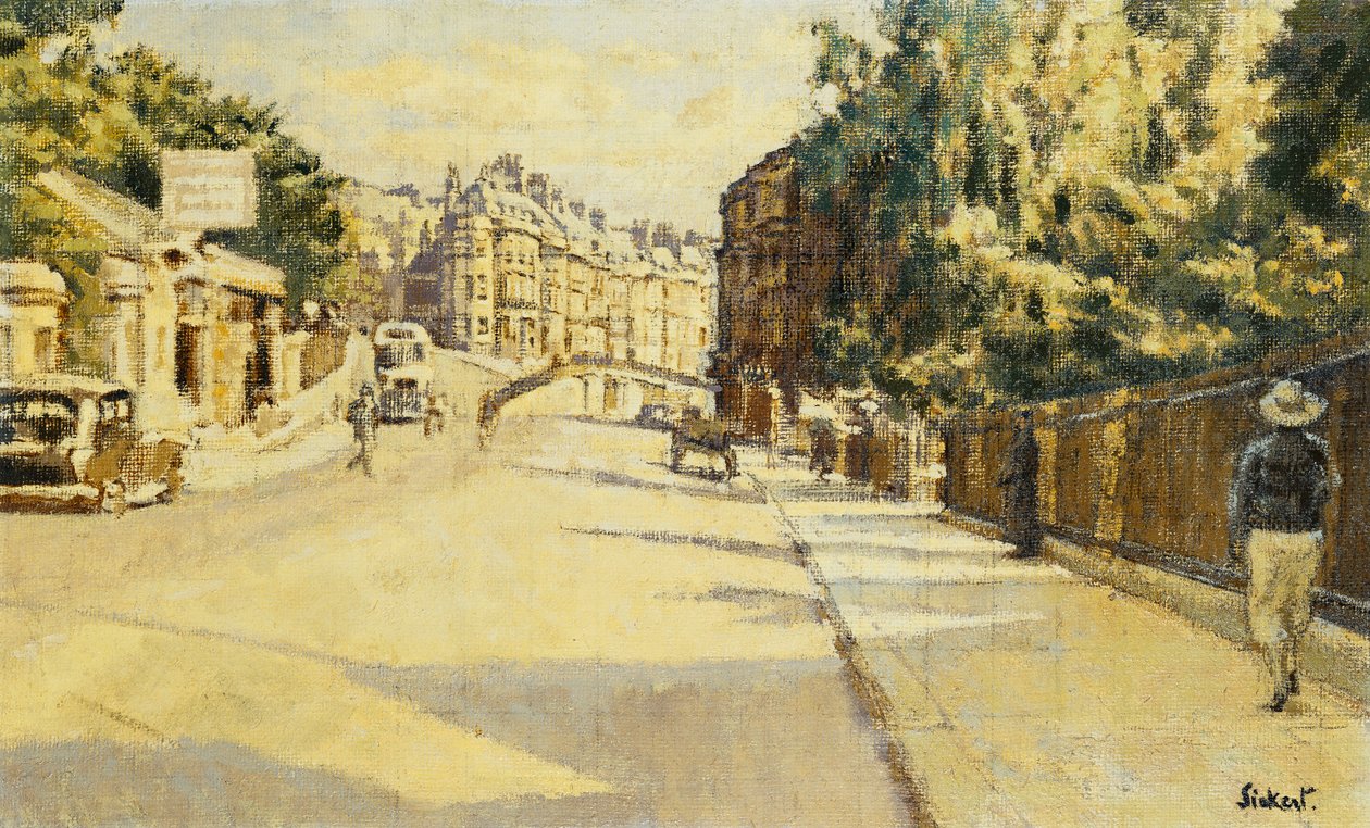 London Street, Bath, Walcot'a doğru bakıyor, 1939 dolayları by Walter Richard Sickert