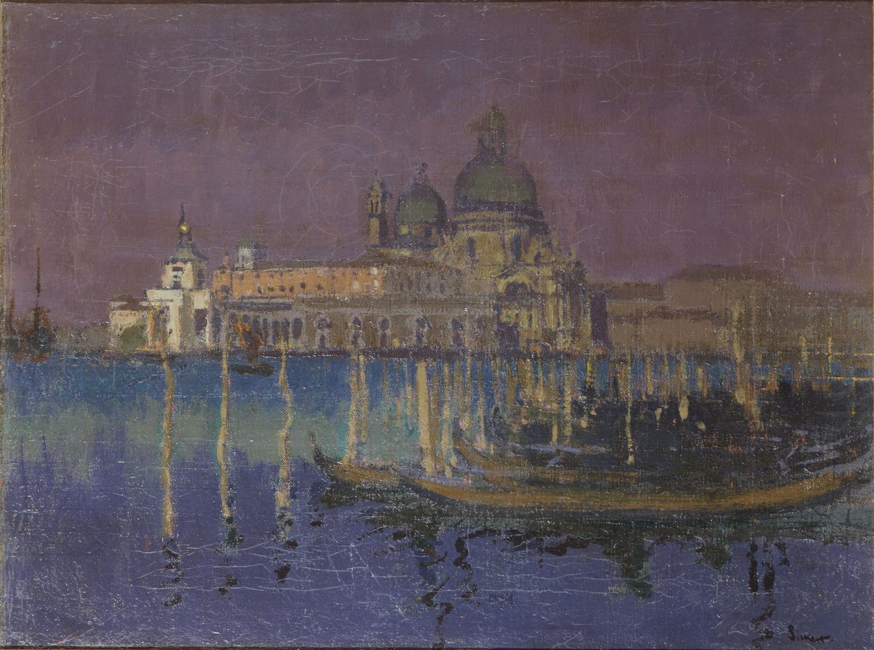 Gece: Dogana ve Santa Maria della Salute, Venedik, 1896 by Walter Richard Sickert
