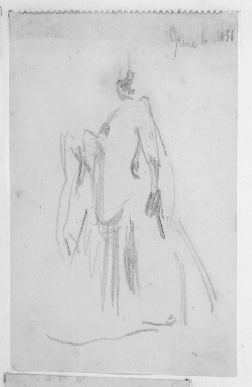Bir kadın figürü taslağını by Walter Richard Sickert