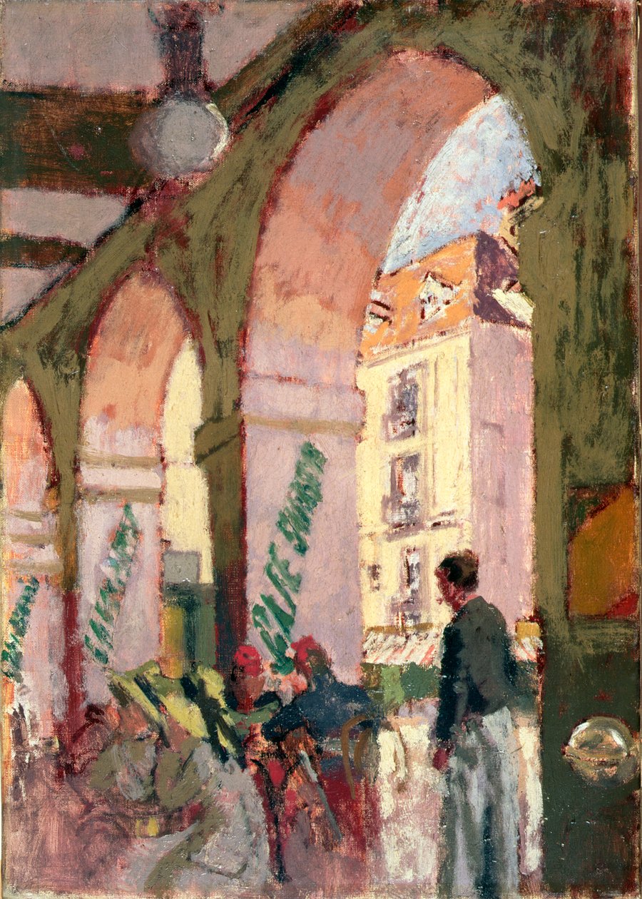 Cafe Suisse veya Cafe des Arcades, Dieppe (tuval üzerine yağlı boya) by Walter Richard Sickert