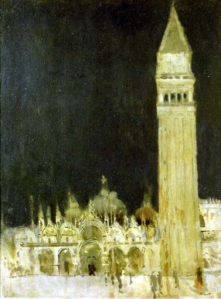 The Campanile, Venedik, 1896-97 dolayları (tuval üzerine yağlı boya) by Walter Richard Sickert