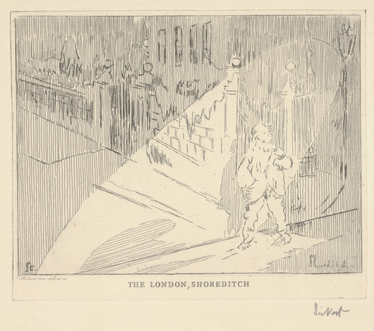 Londra Shoreditch (gravür) by Walter Richard Sickert