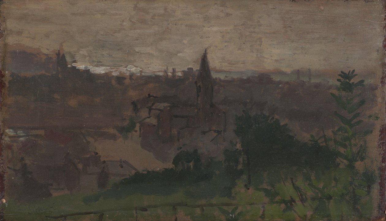 Pollet Kilisesi ile Dieppe Görünümü, 1890 dolayları by Walter Richard Sickert