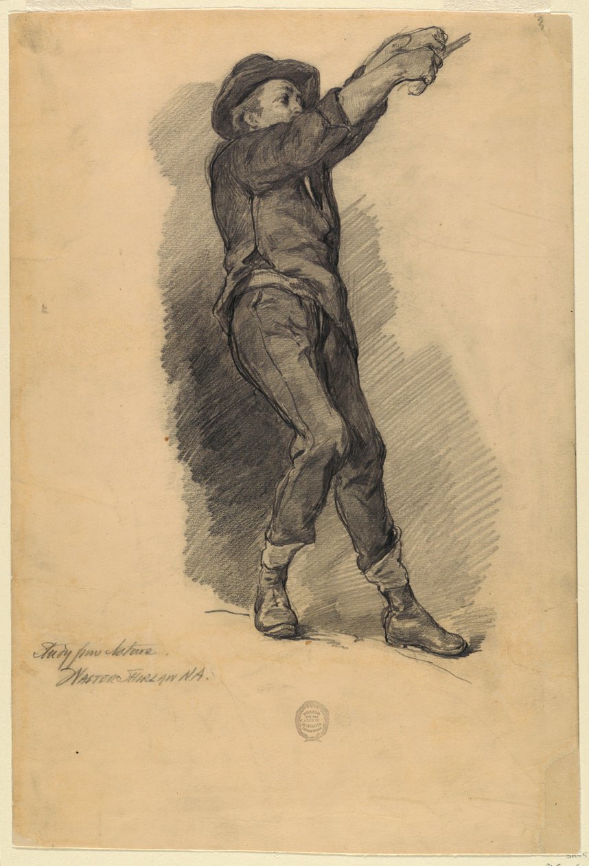 Doğadan Figür Çalışması by Walter Shirlaw