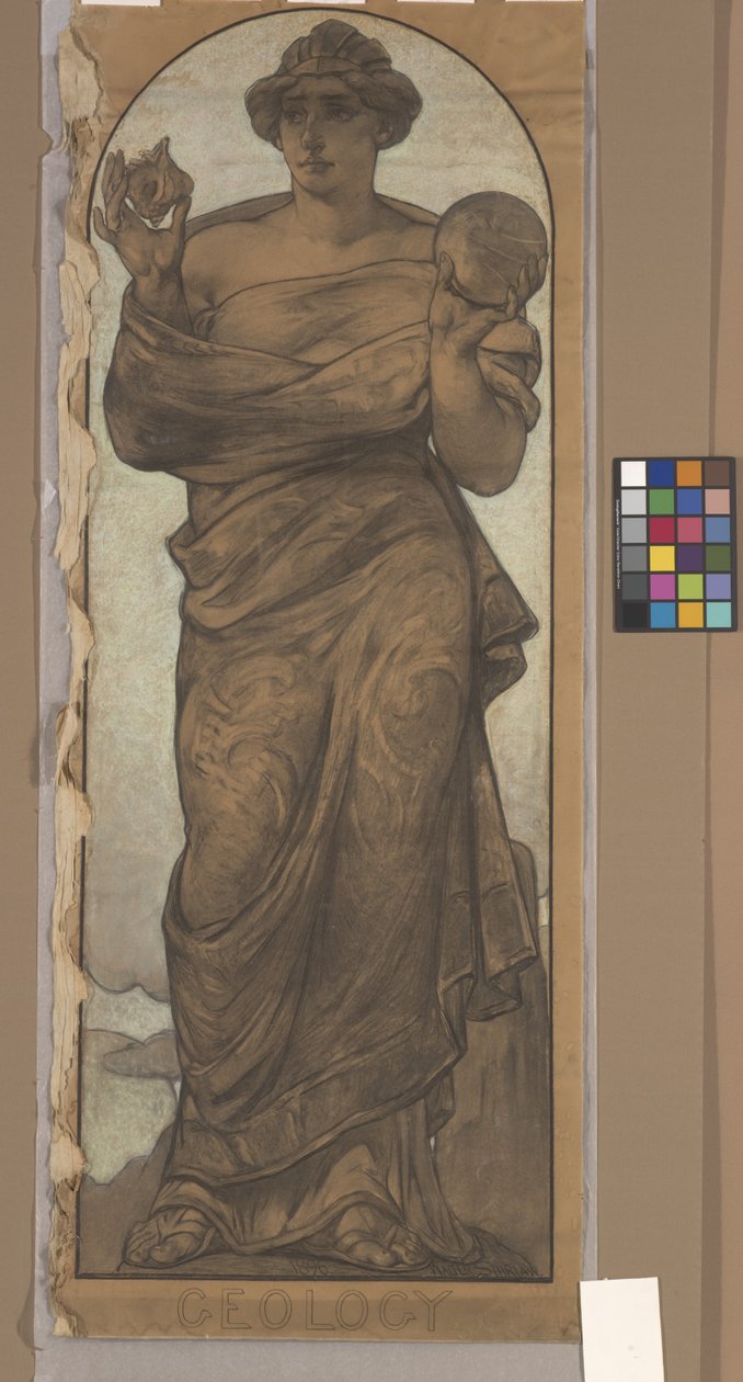 Jeoloji (kağıt üzerine kömür ve mum boya) by Walter Shirlaw