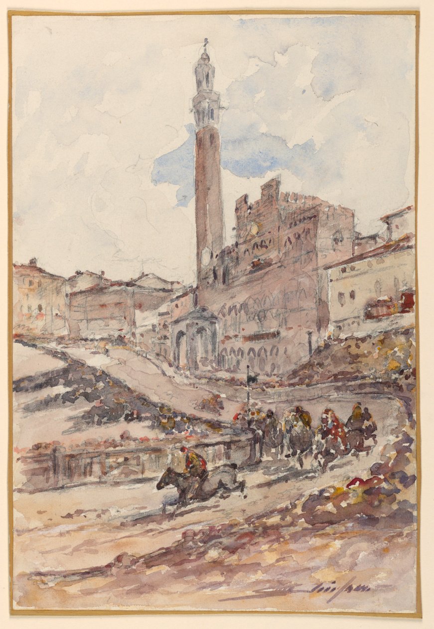 At Yarışı, Siena, İtalya by Walter Shirlaw