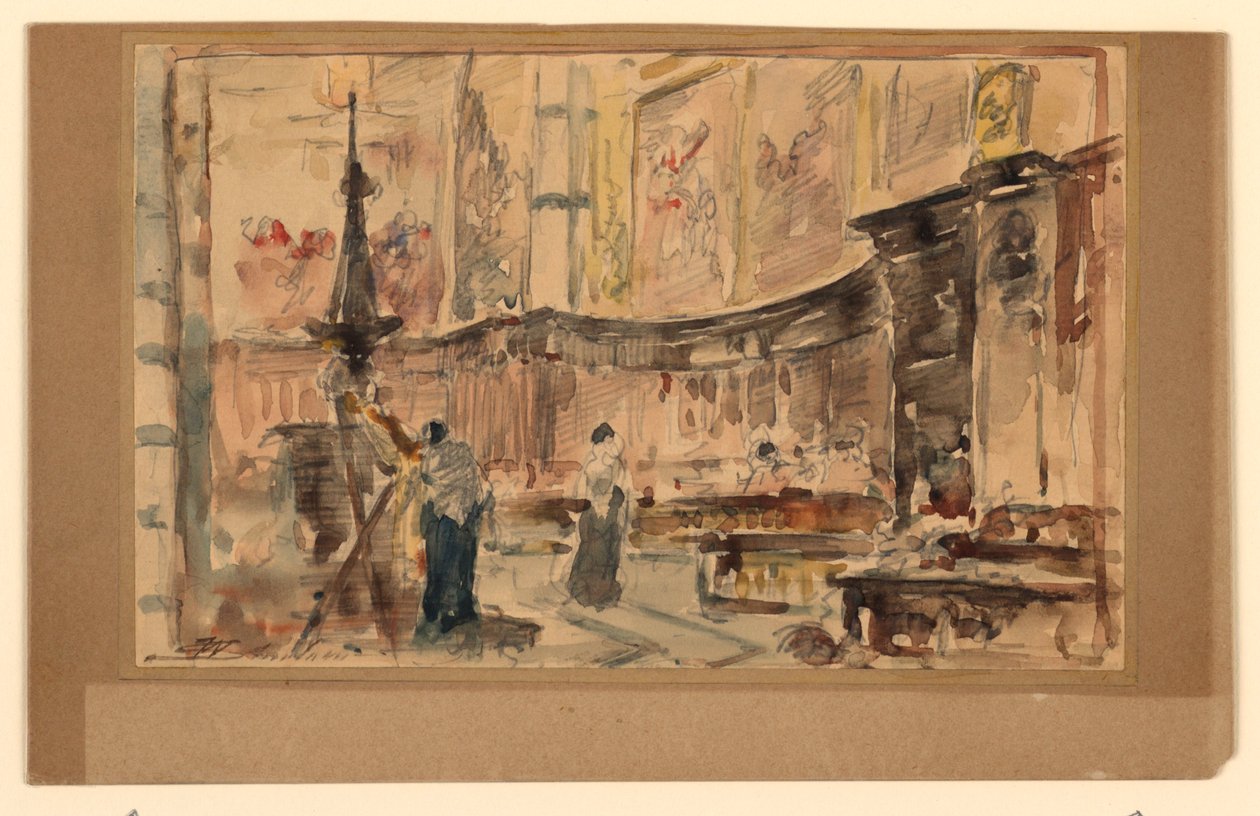 Koronun Alt Kısmı, Siena Katedrali by Walter Shirlaw
