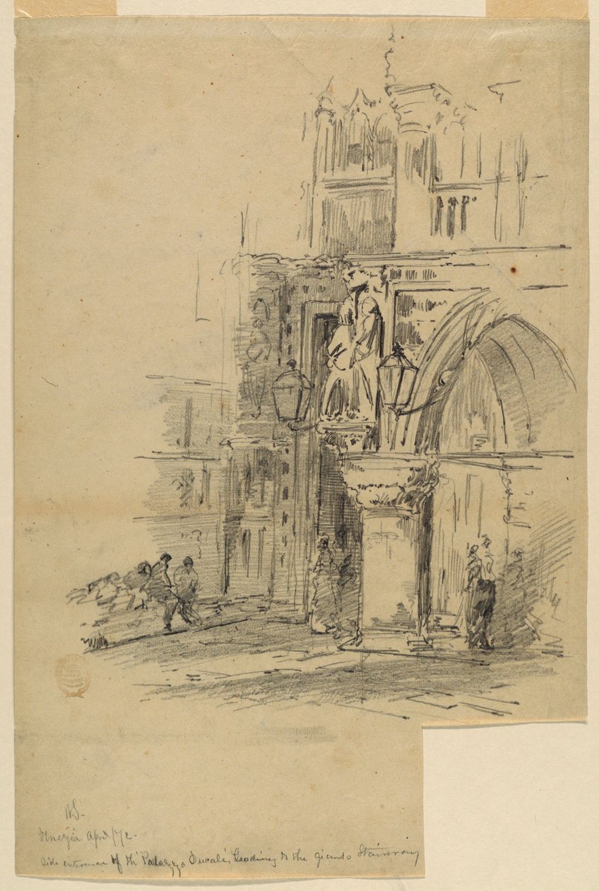 Porta della Carta, Palazzo Ducale, Venedik by Walter Shirlaw