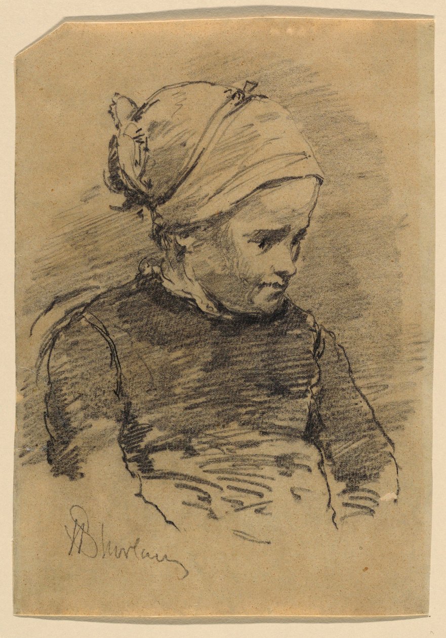 Köylü Kız Portresi by Walter Shirlaw