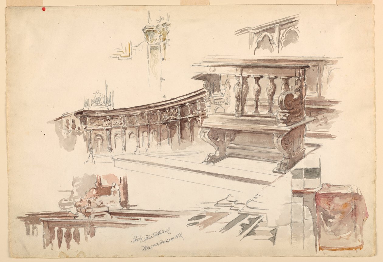 Siena Katedrali Çalışmaları by Walter Shirlaw