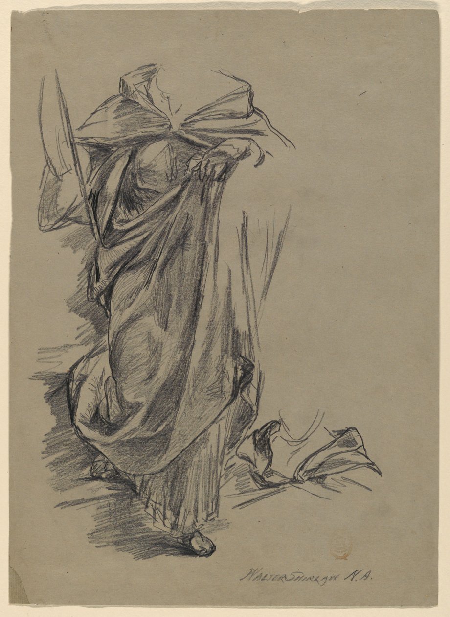 Perdelik Çalışması by Walter Shirlaw
