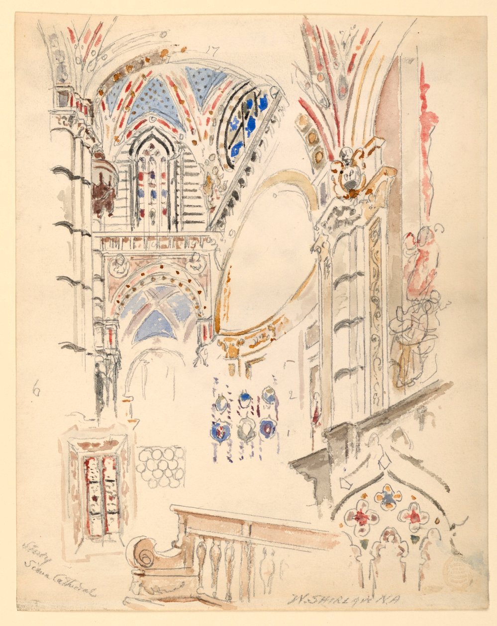 Siena Katedrali Çalışması by Walter Shirlaw