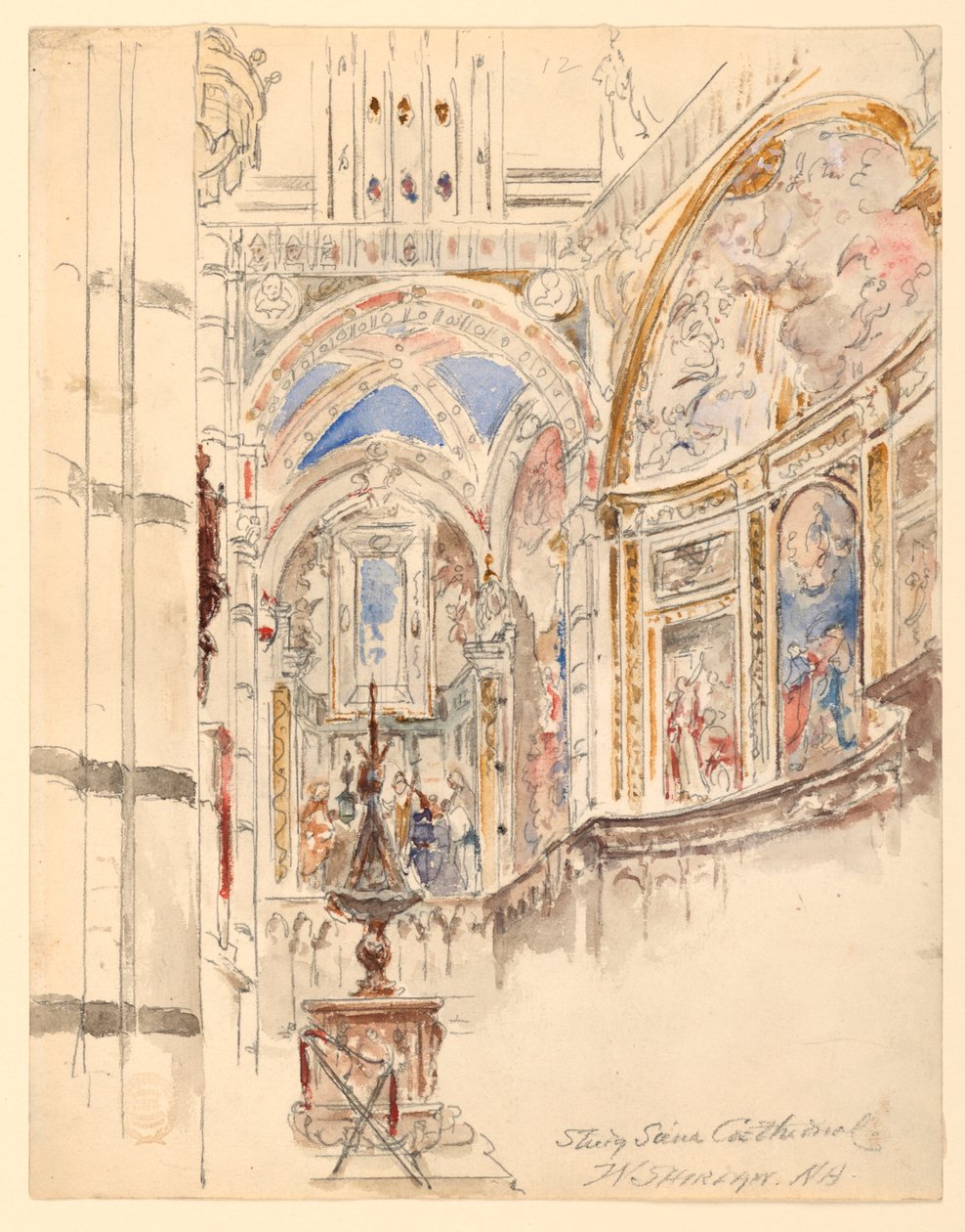 Siena Katedrali Çalışması by Walter Shirlaw