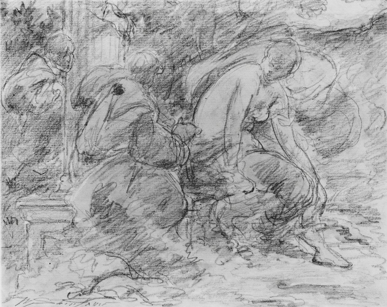 Susanna ve Yaşlılar, . by Walter Shirlaw