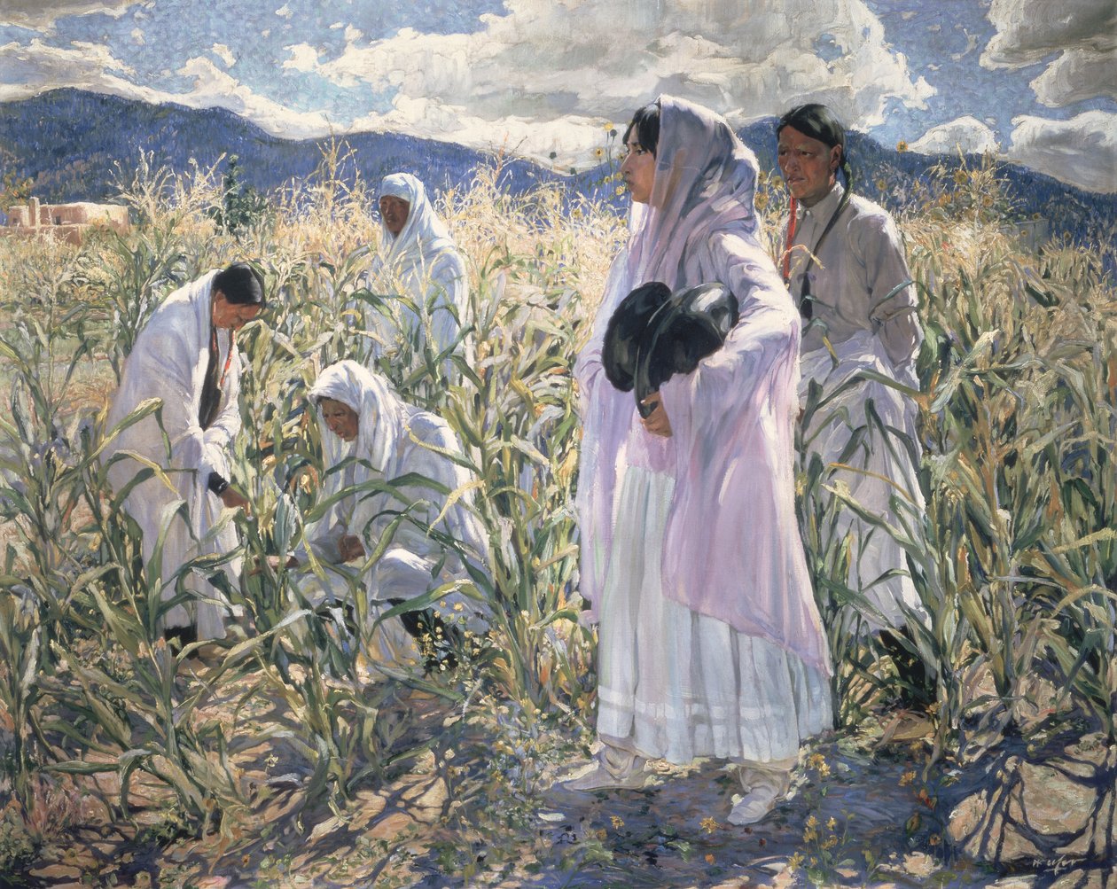 Hint mısırı, Taos (tuval üzerine yağlı boya) by Walter Ufer