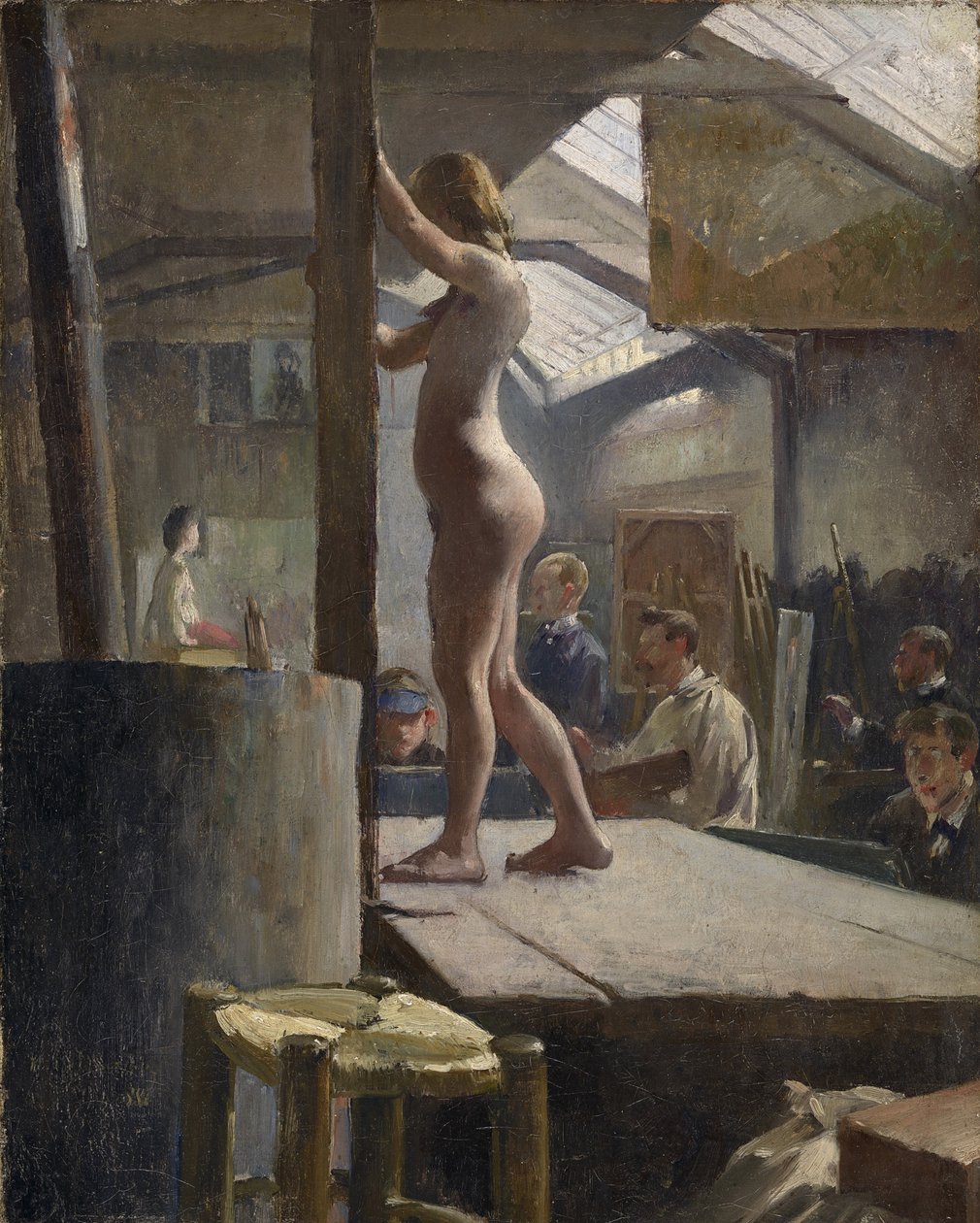Yaşam Sınıfı, Academie Julian - Walter Herbert Withers (1854-1914). Tuval üzerine yağlıboya by Walter Withers