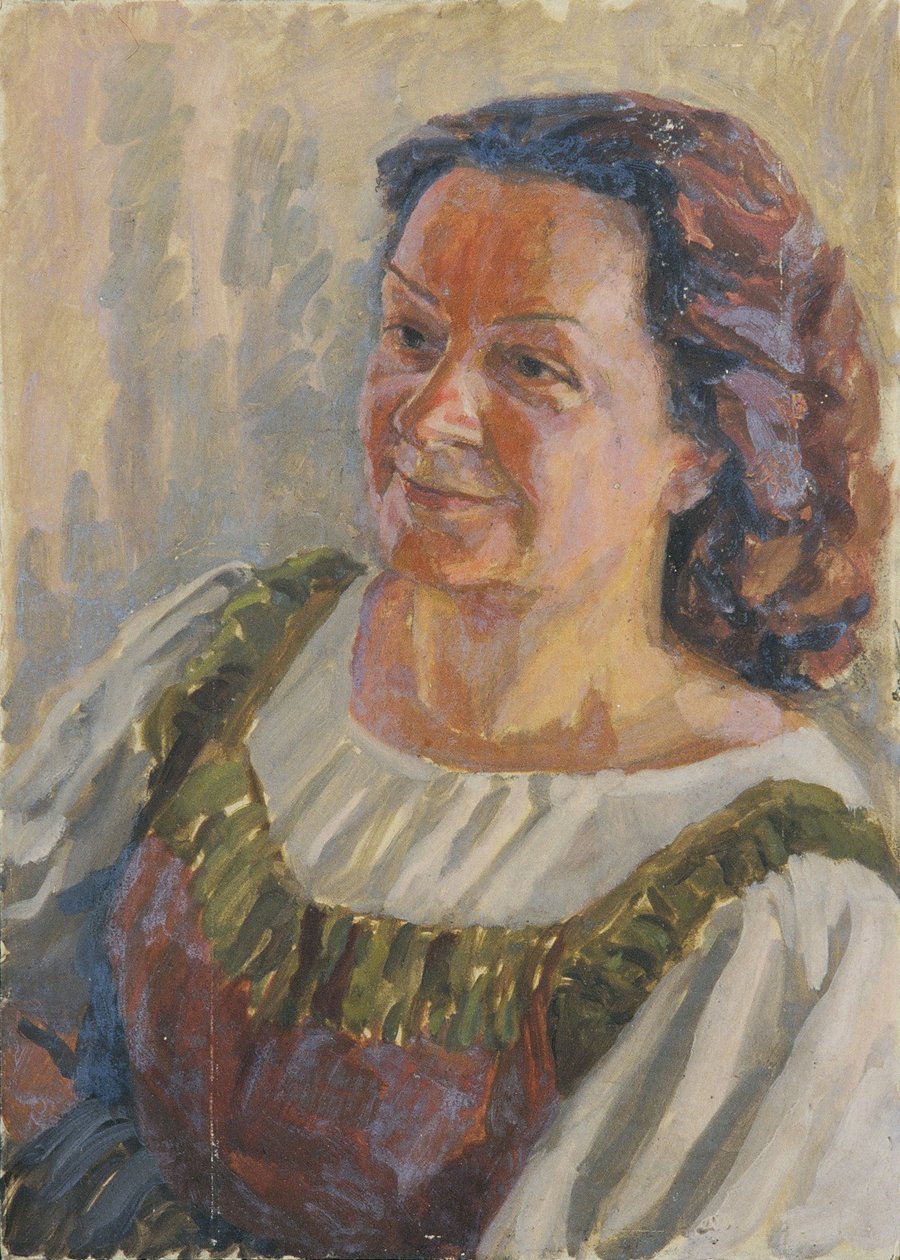 kostümlü bayan by Walther Gamerith