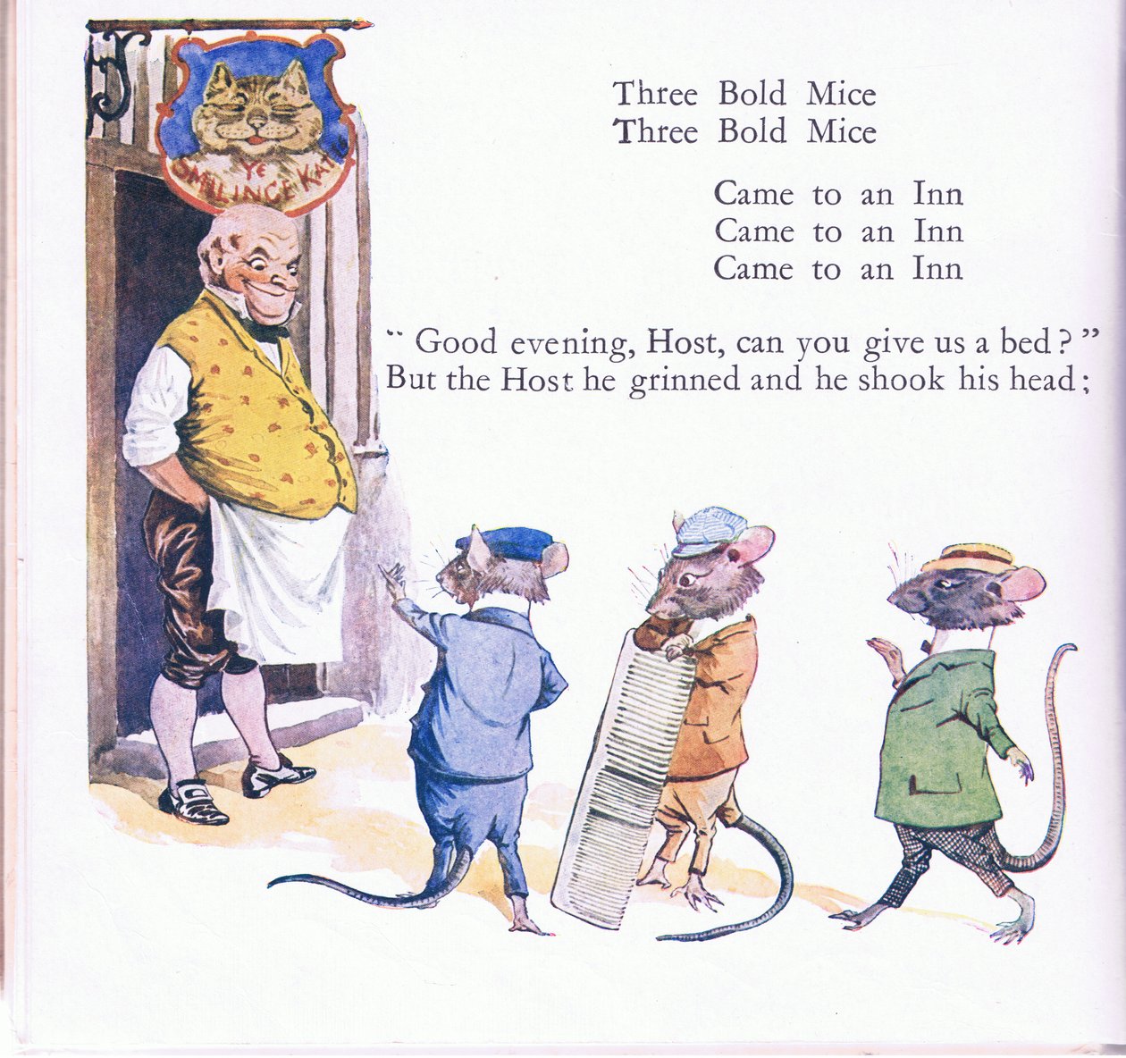Üç cesur fare, üç cesur fare bir hana gelir by Walton Corbould