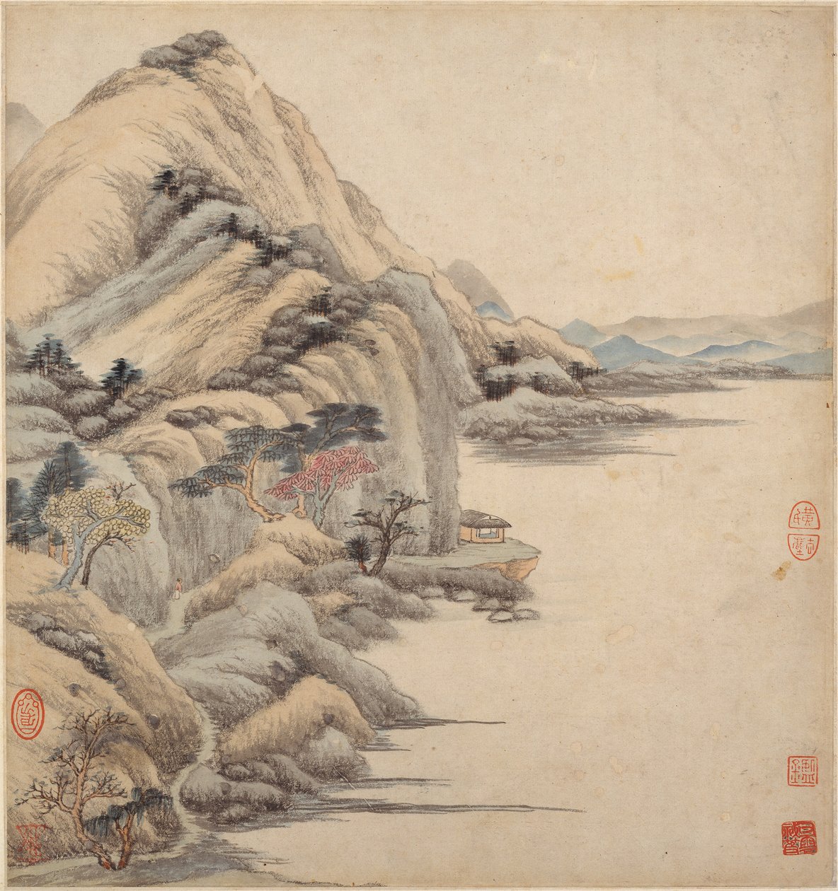 Eski ustaların tarzlarında manzaralar, 17. yüzyıl. by Wang Jian