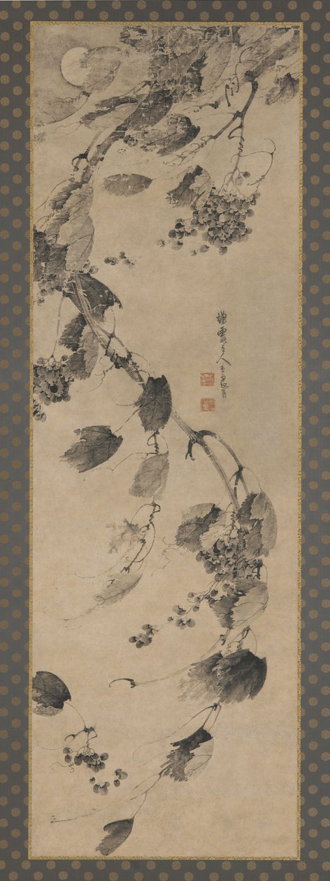 Rüzgarda ve Ay Işığında Asma by Wang Liangchen