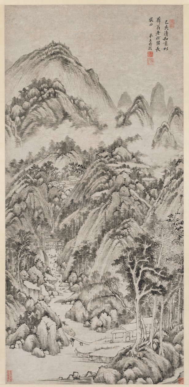 Yazın Kucakladığı Dağ Köyü, 1659. by Wang Shimin