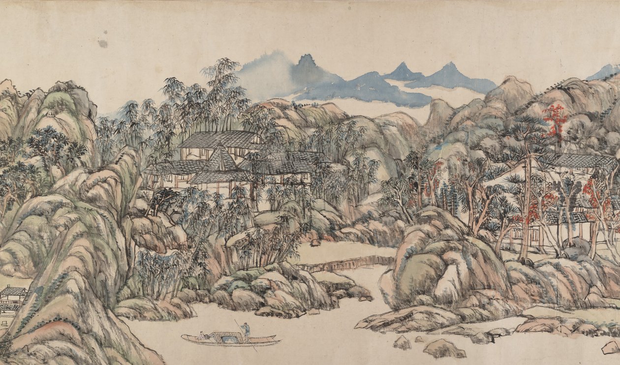 Wangchuan Villası, 1711 tarihli. by Wang Yuanqi