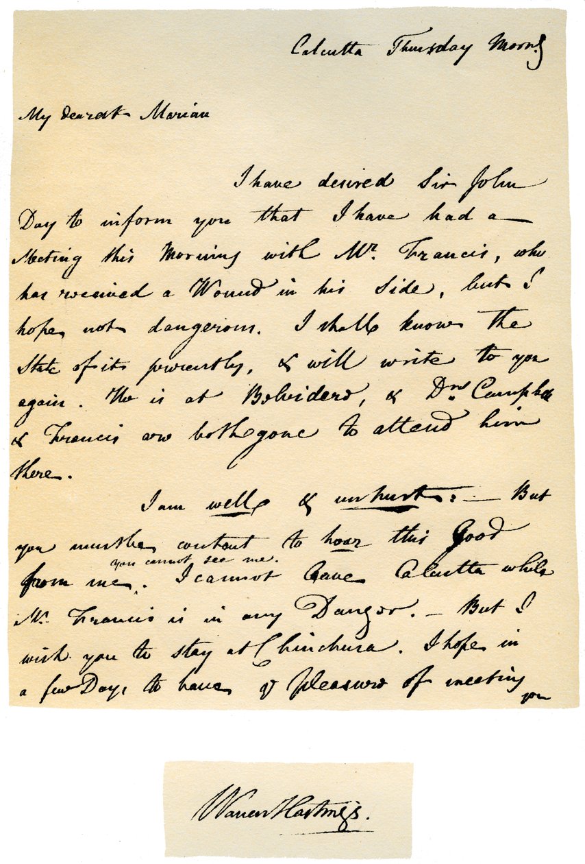 Bengal Genel Valisi Warren Hastings