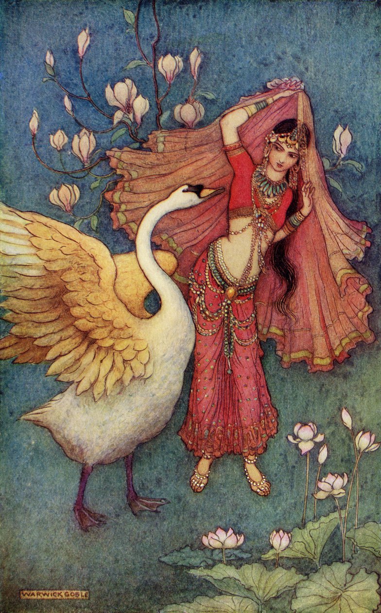 Damayanti ve Kuğu, Donald A. Mackenzie tarafından 1913