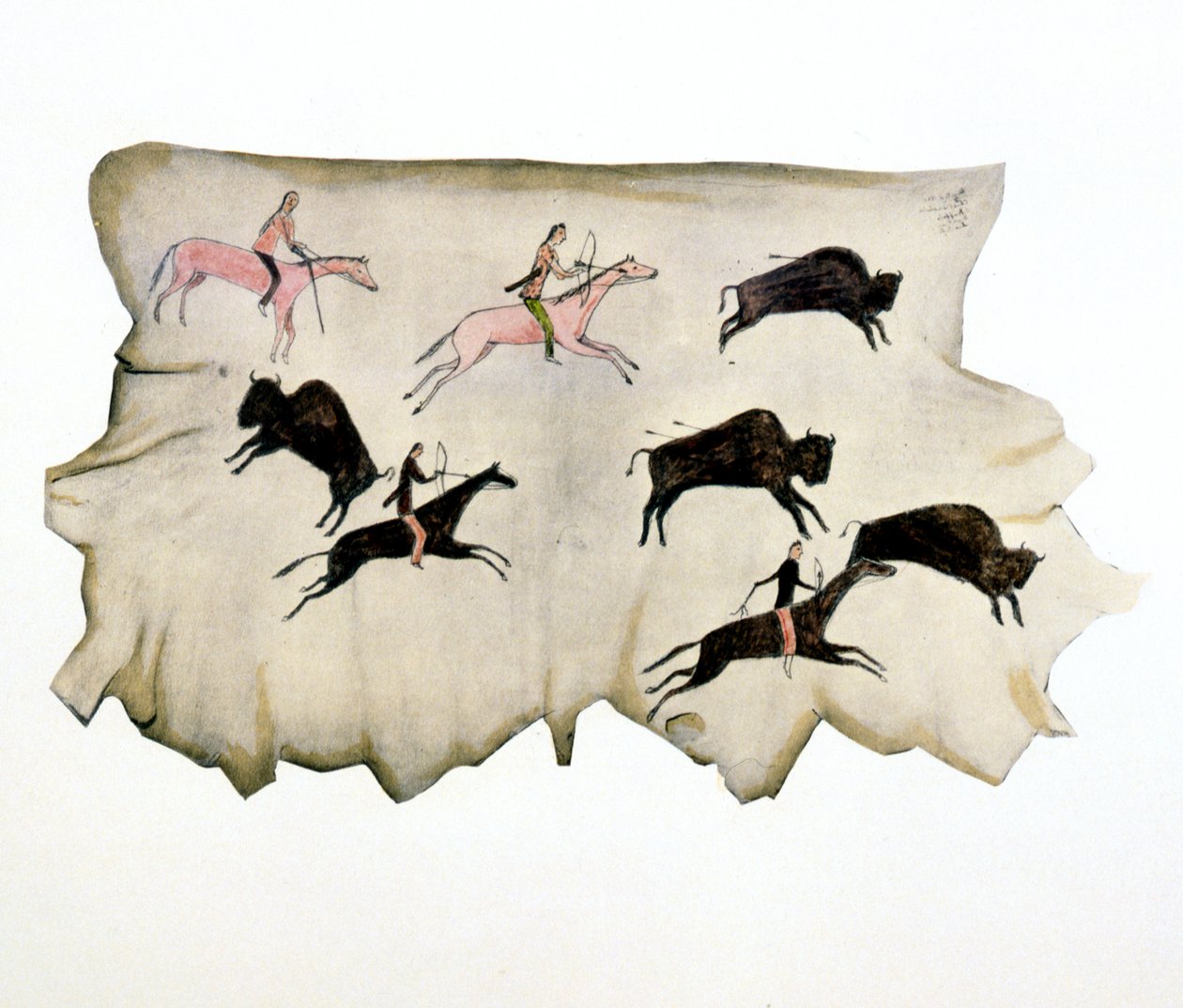 American Plains Kızılderilileri Bufalo avında, 1898 by Washakie