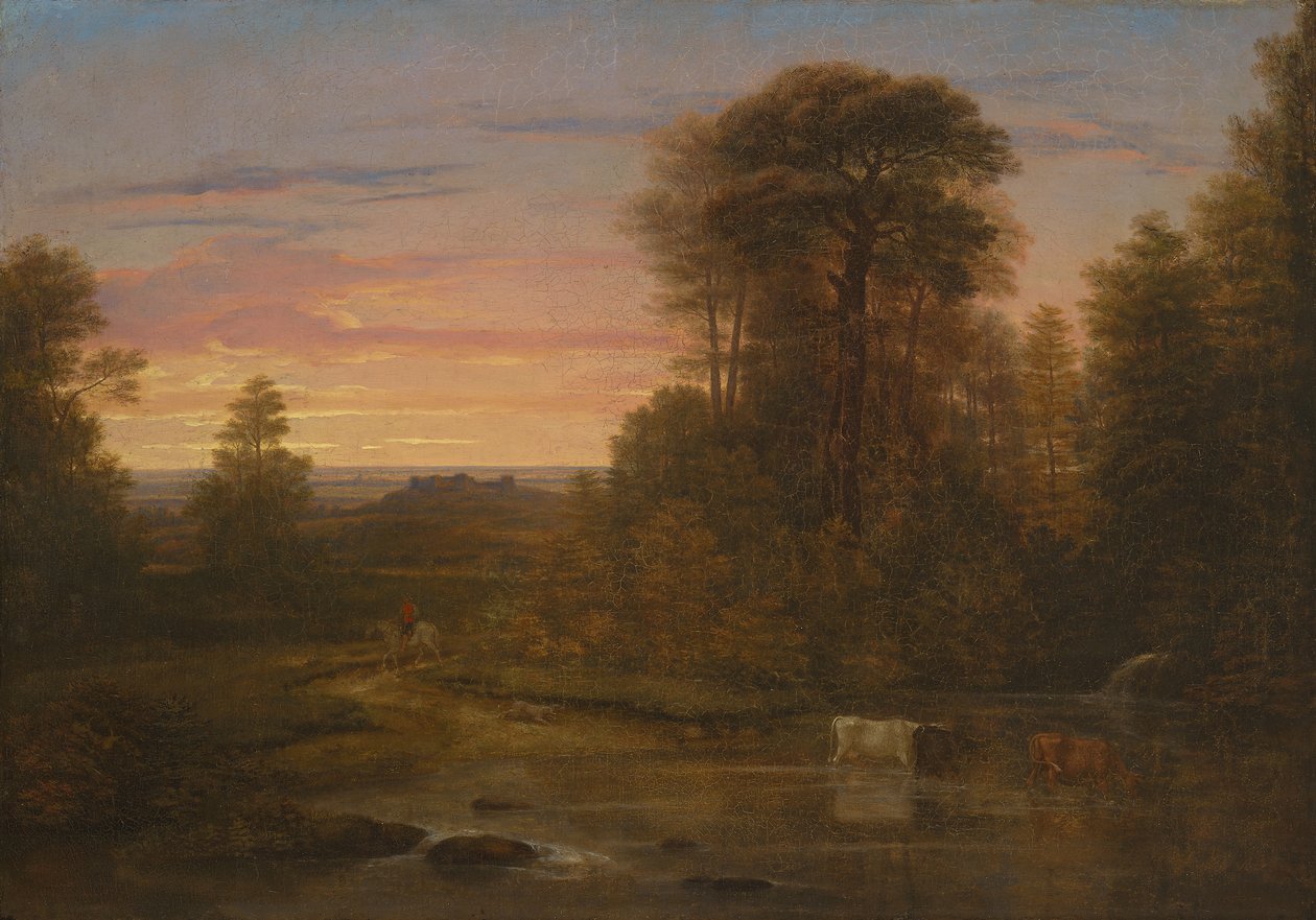 Gün Batımından Sonra Bir Manzara, 1819 dolayları (tuval üzerine yağlı boya) by Washington Allston