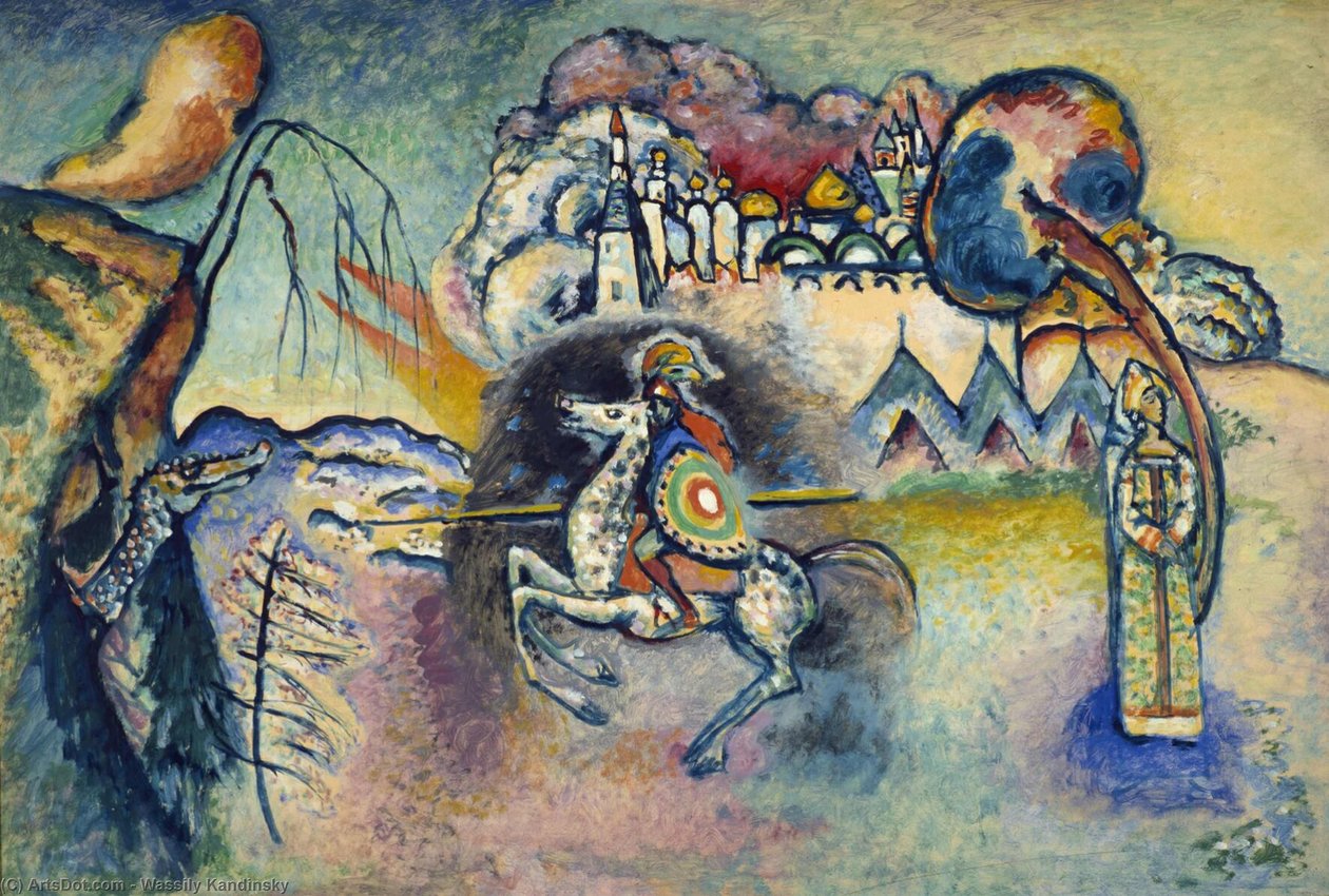 NS. george ve ejderha by Wassily Kandinsky