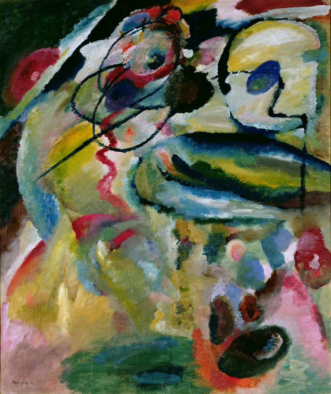 Soyut Kompozisyon, 1911 by Wassily Kandinsky