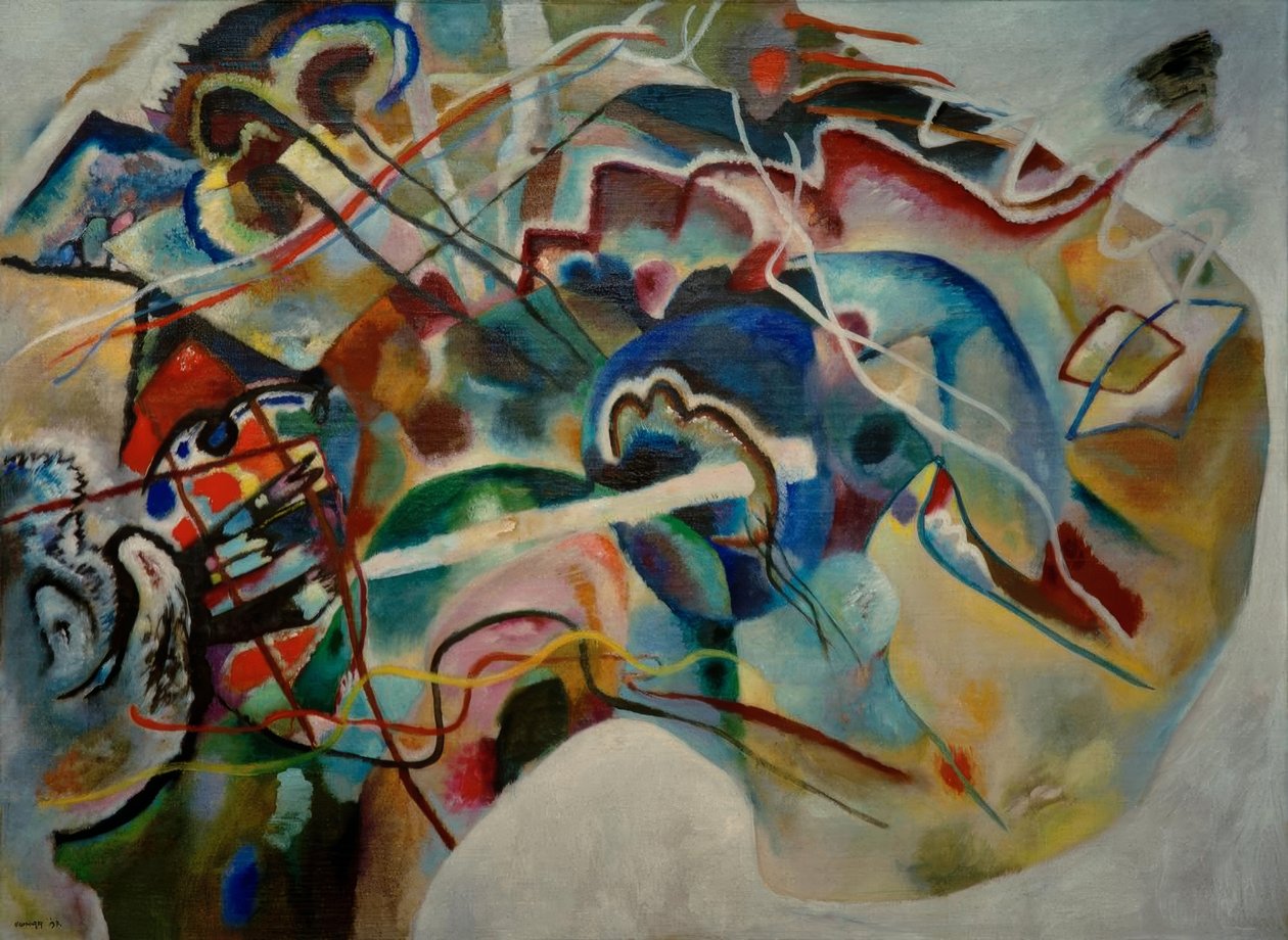 Beyaz kenarlıklı resim (Moskova) by Wassily Kandinsky