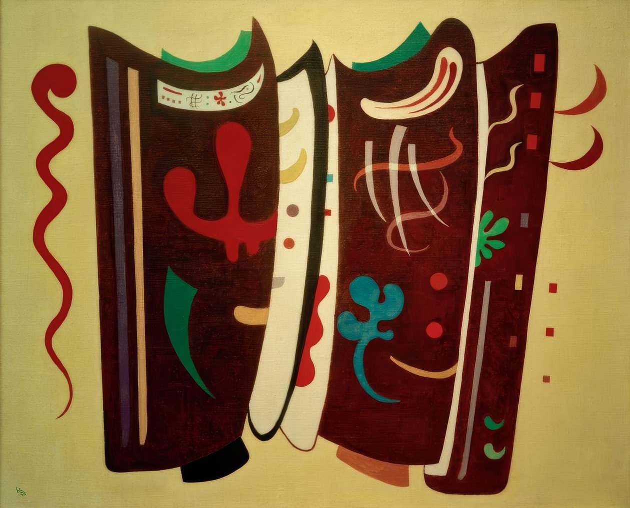 kahverengi takviyesi by Wassily Kandinsky