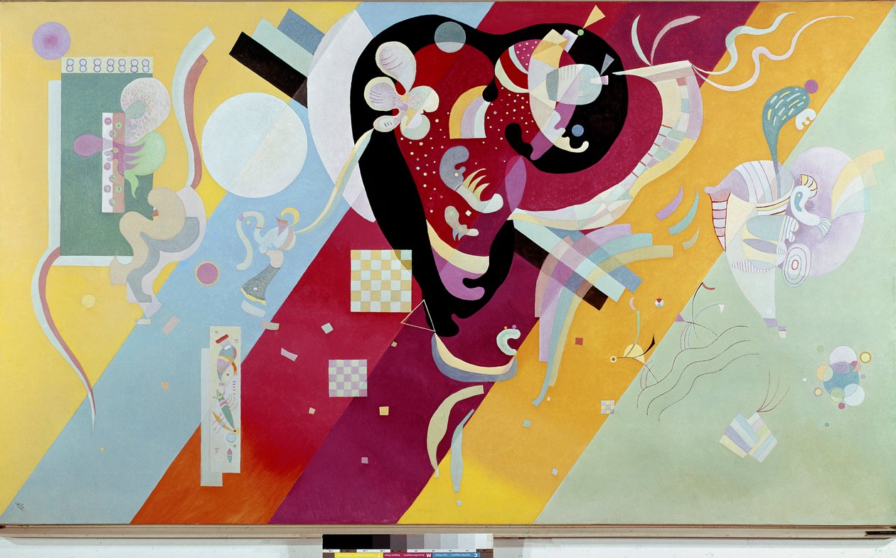 Composition IX Painting by Vassily Kandinsky (or Wassily Kandinski or Kandinskij, 1866-1944) 1936 Sun. 1,13x1,95 m Paris, musee National dart moderne Centre Pompidou by Wassily Kandinsky