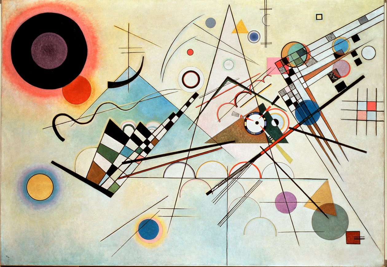 Kompozisyon VIII Tablosu Vassily Kandinsky (veya Wassily Kandinski veya Kandinskij, 1866-1944). 1915 Güneş. 201x140 cm New York, Guggenheim Müzesi by Wassily Kandinsky