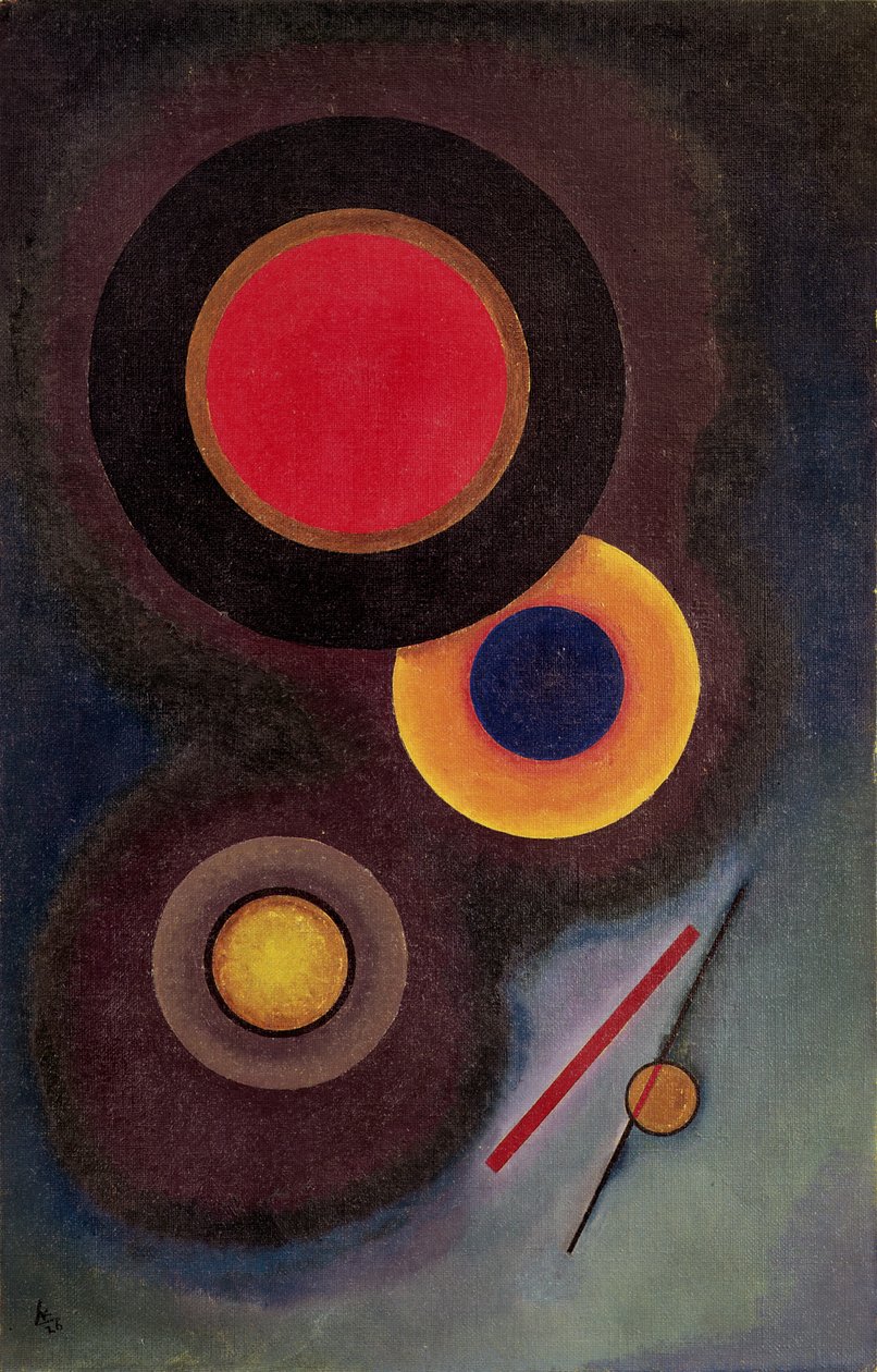 Daireler ve Çizgilerle Kompozisyon, 1926 by Wassily Kandinsky